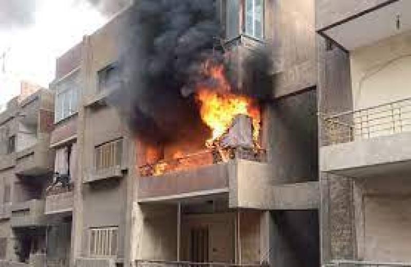 «الشقة ولعت» .. مصرع وإصابة 6 أشخاص في حريق بفيصل