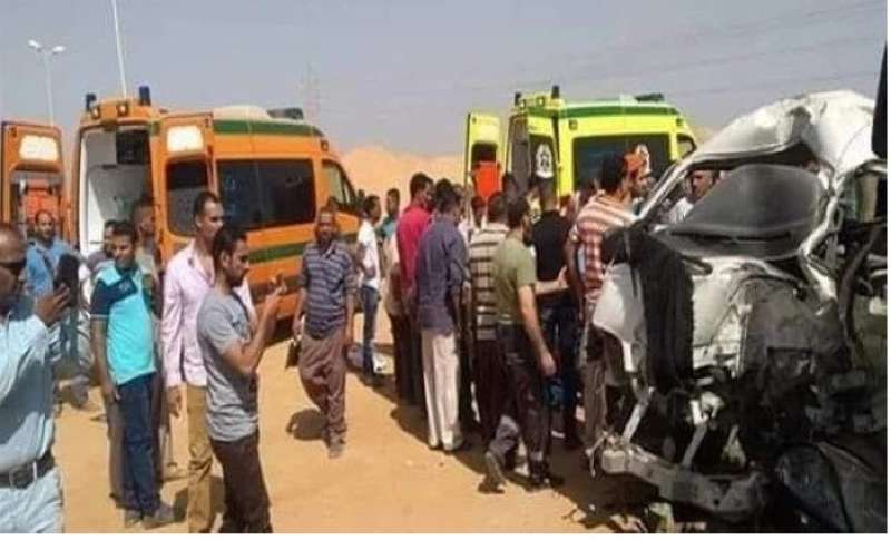 إصابة 5 أشخاص في حادث إنقلاب سيارة بـ  طريق مصر إسكندرية الزراعي