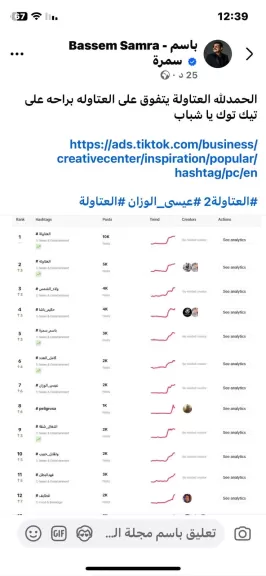 ”العتاولة 2” ..يتصدر تريند تيك توك المركز الأول والثاني