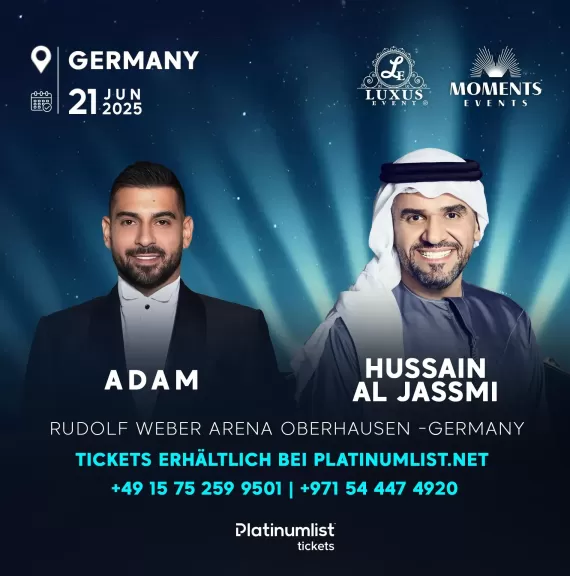 حسين الجسمي..يعلن عن أولى حفلاته الجماهيرية فى” ألمانيا ”