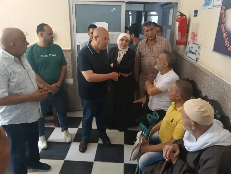 نائب محافظ الجيزة يتفقد مستشفى إمبابة العام  ومستشفى  أوسيم المركزى ويتابع سير العمل بعدد من المخابز ومستودعات الأنابيب