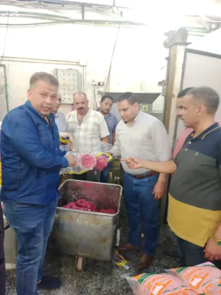 محافظ الجيزة يتابع إجراءات ضبط وإعدام 42 طنا من مصنعات اللحوم الفاسدة