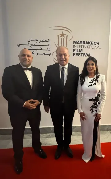 سفير مصر فى المغرب يحضر عرض فيلم ”الست” بمهرجان مراكش السينمائي