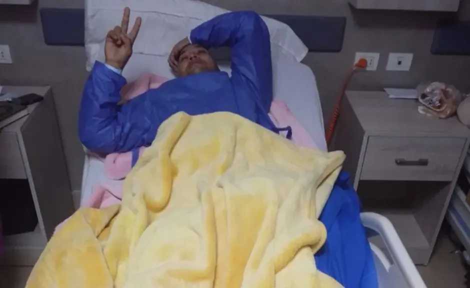 المصارع حامد على..يجرى عملية جراحية فى مستشفى الشرطة بالعجوزة