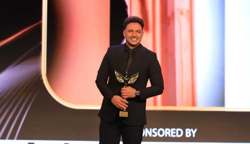 عمرو سلامة..يتوج بجائزة أفضل مطرب شعبى 2025 فى مهرجان ”وشوشة للأفضل ”