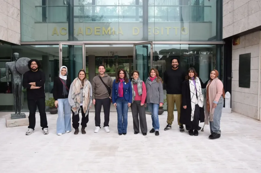 مدير الأكاديمية المصرية بروما تستقبل الفائزين بجائزة الدولة للإبداع