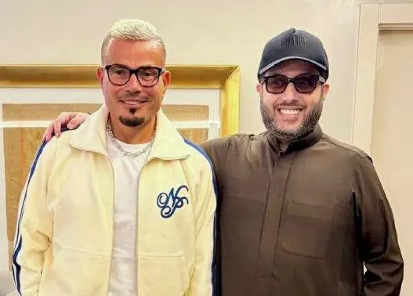 المستشار تركي آل الشيخ..يزور عمرو دياب فى منزله