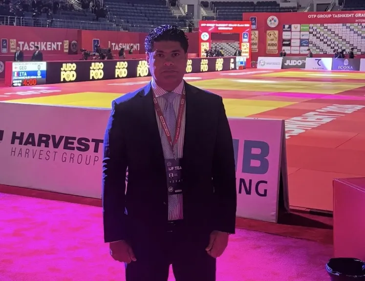 مرزوق علي ..يشارك في إدارة بطولة الجائزة الكبرى للجودو بأوزبكستان