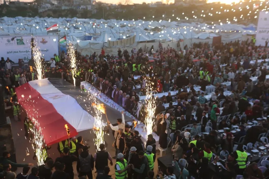 حملة إفطار صائم لمؤسسة مصر الخير تصل يوميا لشمال غزة وتقدم  وجبات الإفطار يوميا طوال شهر رمضان