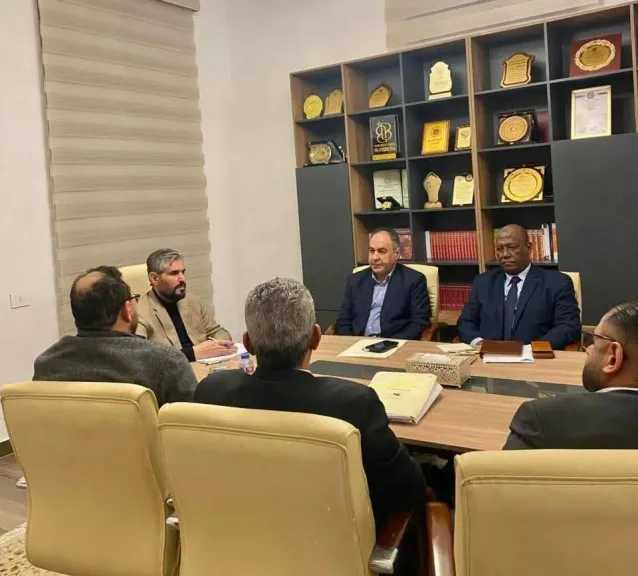 السفير عبد المطلب ثابت..يتابع أوضاع المكتب  الصحى بالسفارة الليبية بالقاهرة