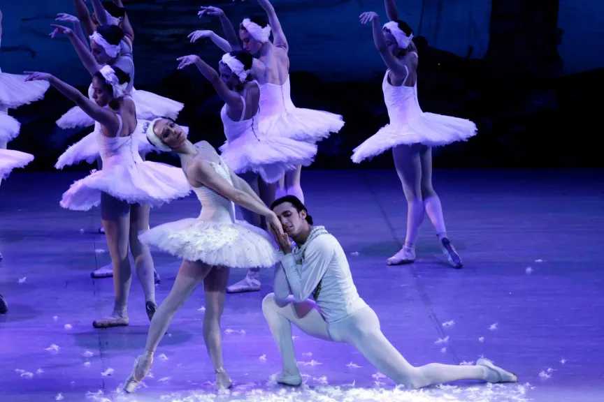 باليه الأوبرا يروى قصة ” بحيرة البجع” على المسرح الكبير