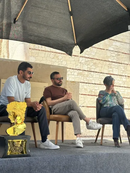 كريم الشناوي ومريم نعوم ..في ماستر كلاس الإسكندرية للفيلم القصير