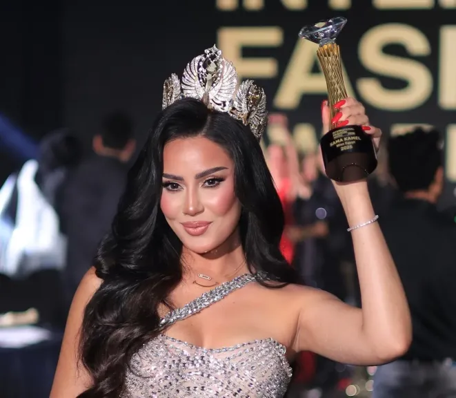 سما كامل ..تحصد درع التميز فى مهرجان International Fashion  Awards