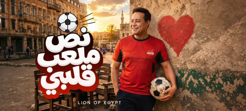 حكيم..يطرح أحدث أغانيه بعنوان ” نص ملعب قلبى”