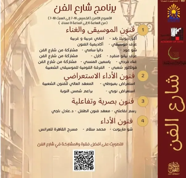 أسبوع جديد من الإبداع فى ”شارع الفن ” بأكاديمية الفنون