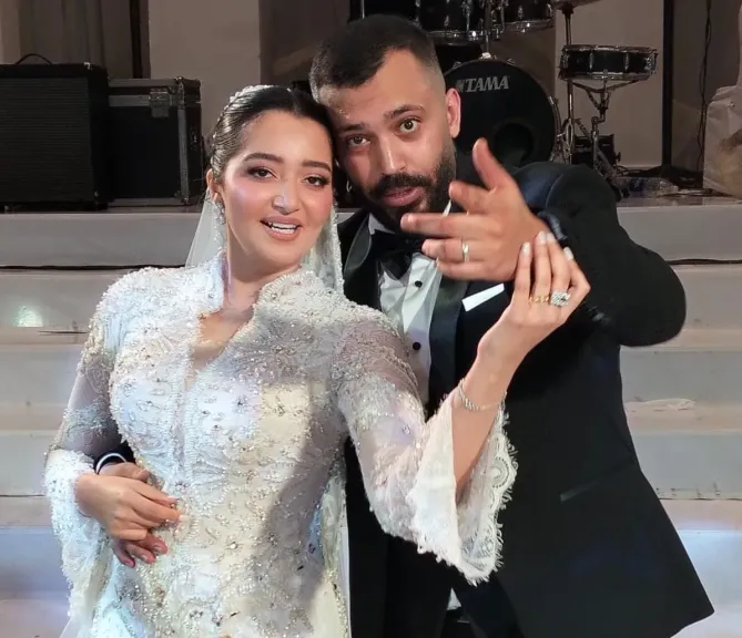 سمسم شهاب والليثى ورحمة محسن..نجوم حفل زفاف عبد الرحمن أبو القاسم وهاجر المنشاوى