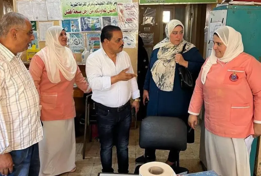 متابعة الوحدة الصحية بمنشأة رضوان للوقوف على مستوى الخدمات المقدمة للمواطنين