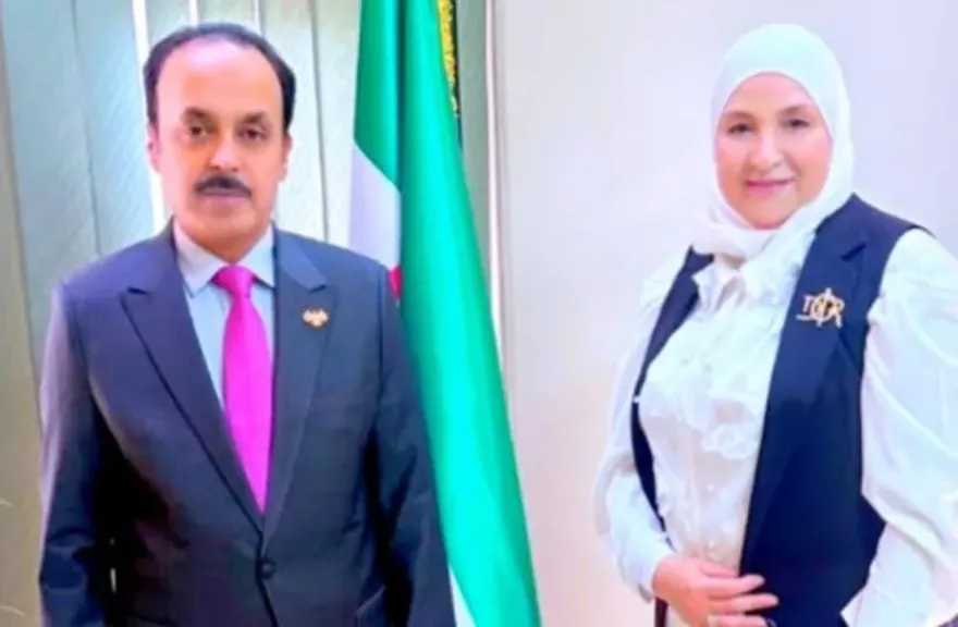 قنصل الجمهورية العربية السورية يستقبل رئيس قيادة المرأة العربية والسورية ببريطانيا